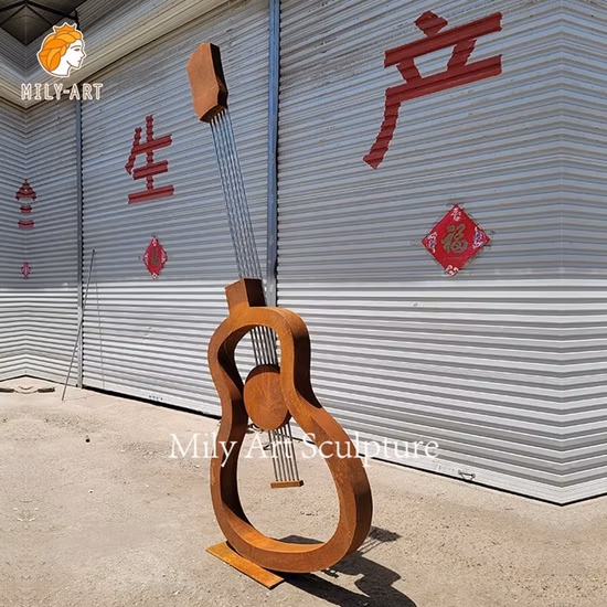 옥외 현대 훈장 Corten 강철 조각품 첼로 조각
